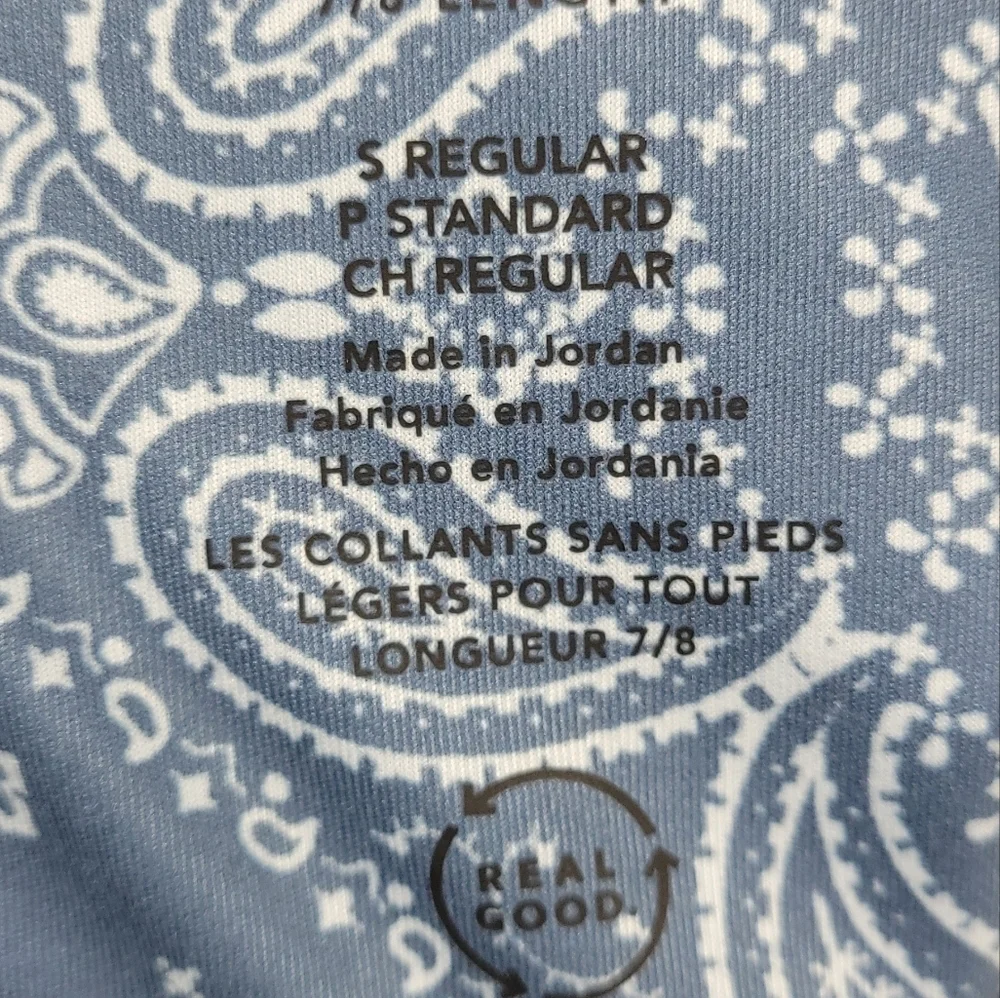 American Eagle Blue Bandana Everything Leggings  Size Small‎